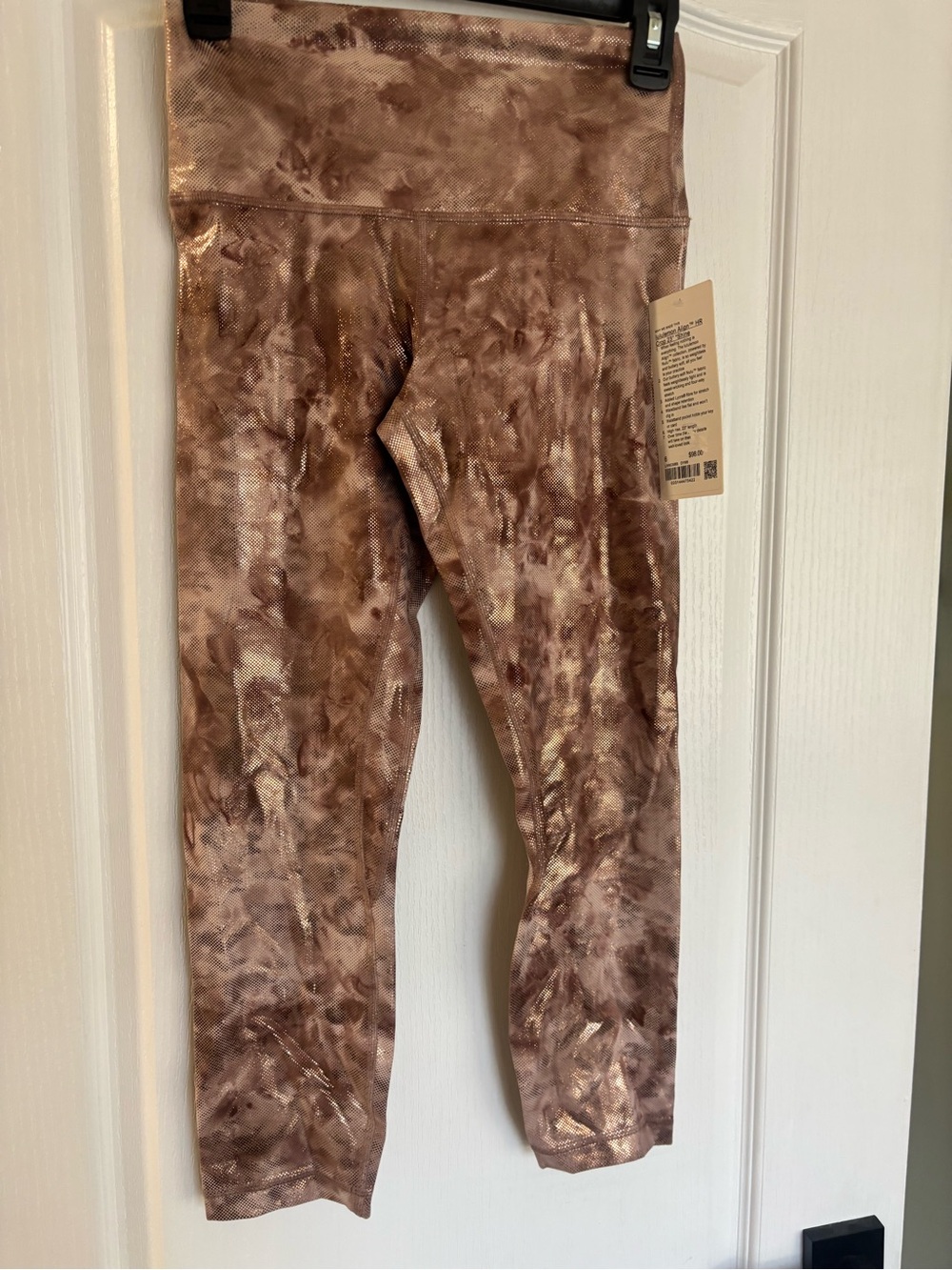 lululemon athletica Brown Metallic Tie-Dye Leggings